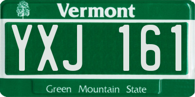 VT license plate YXJ161