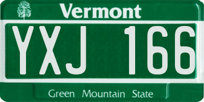 VT license plate YXJ166