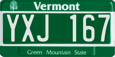 VT license plate YXJ167