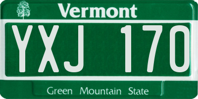 VT license plate YXJ170