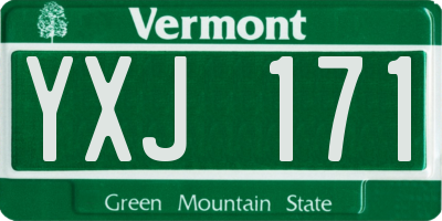 VT license plate YXJ171