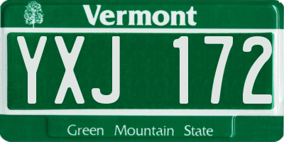 VT license plate YXJ172