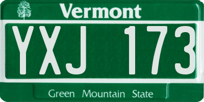VT license plate YXJ173