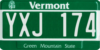 VT license plate YXJ174