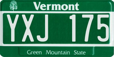 VT license plate YXJ175
