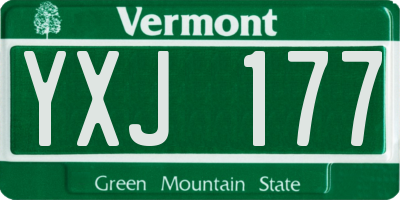 VT license plate YXJ177
