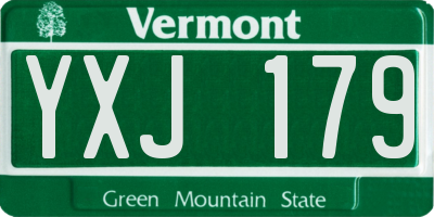 VT license plate YXJ179
