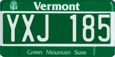 VT license plate YXJ185