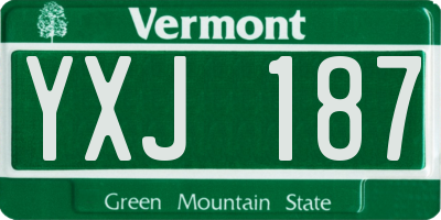 VT license plate YXJ187