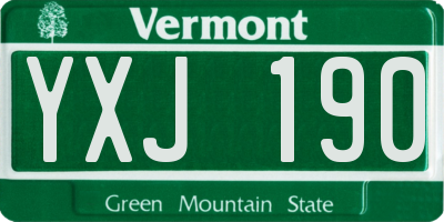 VT license plate YXJ190