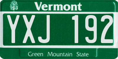 VT license plate YXJ192