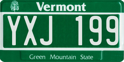 VT license plate YXJ199