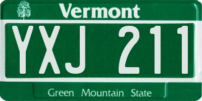 VT license plate YXJ211
