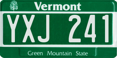 VT license plate YXJ241