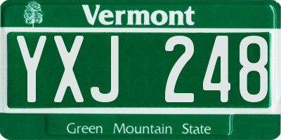 VT license plate YXJ248
