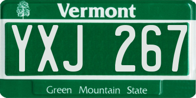 VT license plate YXJ267