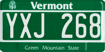 VT license plate YXJ268