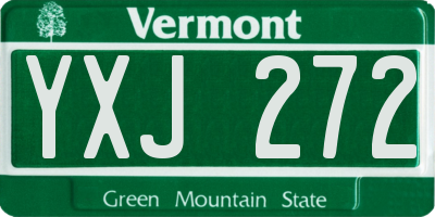 VT license plate YXJ272