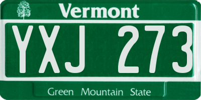 VT license plate YXJ273