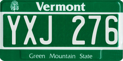 VT license plate YXJ276