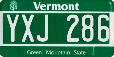 VT license plate YXJ286