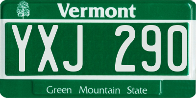 VT license plate YXJ290