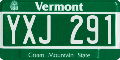 VT license plate YXJ291