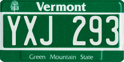 VT license plate YXJ293