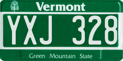 VT license plate YXJ328