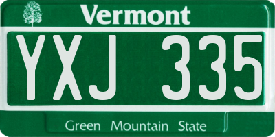 VT license plate YXJ335