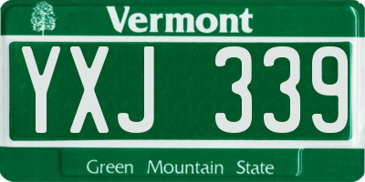 VT license plate YXJ339