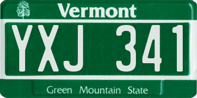 VT license plate YXJ341
