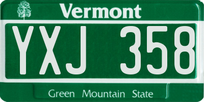 VT license plate YXJ358