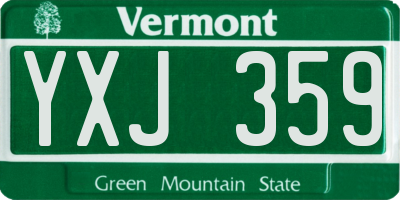 VT license plate YXJ359