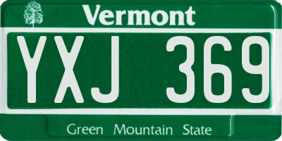 VT license plate YXJ369