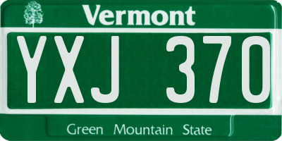 VT license plate YXJ370