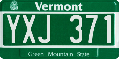 VT license plate YXJ371