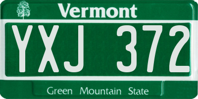 VT license plate YXJ372