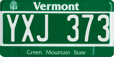 VT license plate YXJ373