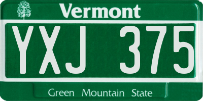 VT license plate YXJ375