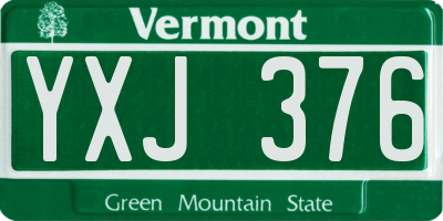 VT license plate YXJ376