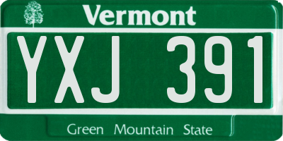 VT license plate YXJ391