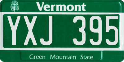 VT license plate YXJ395