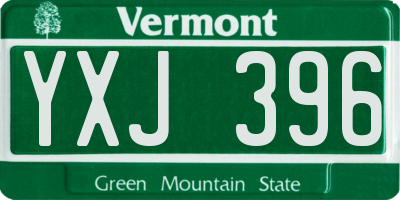 VT license plate YXJ396