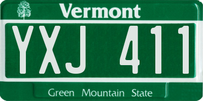 VT license plate YXJ411