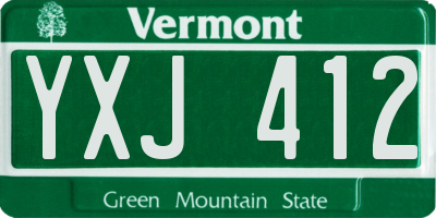 VT license plate YXJ412