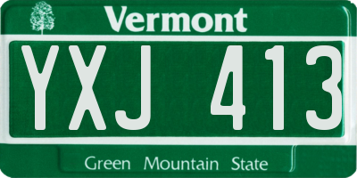 VT license plate YXJ413