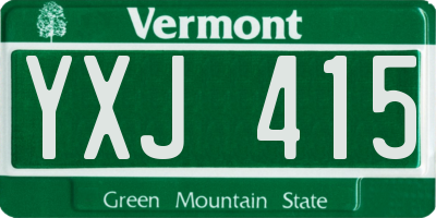 VT license plate YXJ415