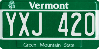VT license plate YXJ420