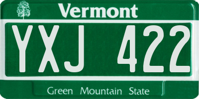 VT license plate YXJ422